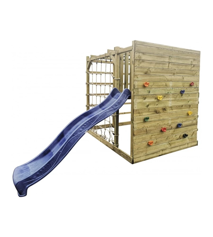 Parco giochi per bambini in legno "sigma" - 377,6x210x185,6cm